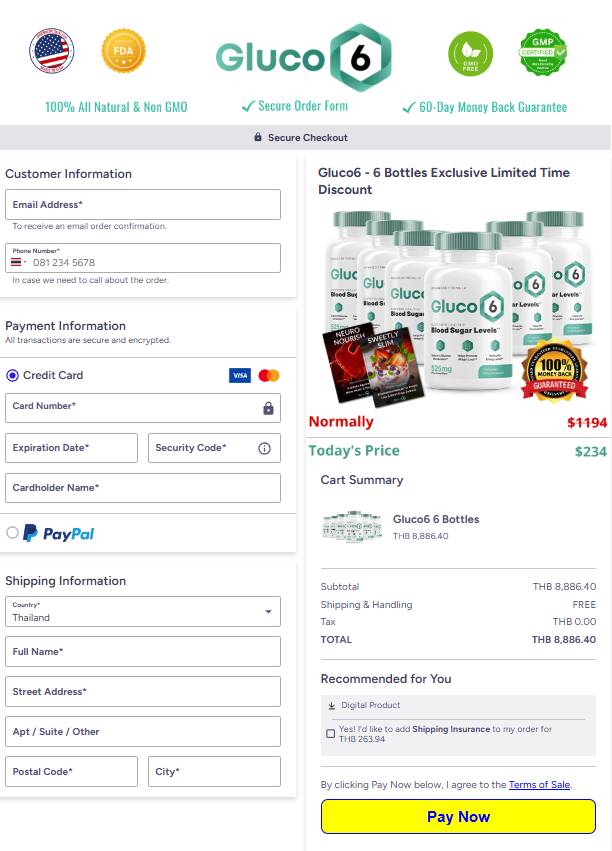 Gluco6  - Secure checkout